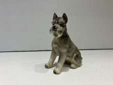 Vintage Porcelain Ceramic Seated Schnauzer Terrier Figurine Japan picture