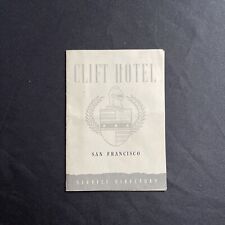 1959 Clift Hotel San Francisco California Service Directory picture