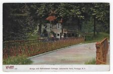 Portage, NY, Postcard View of Bridge and Refreshment Cottage, Letchworth Park picture