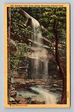 Smoky Mountains, TN-Tennessee, Rainbow Falls  Vintage Souvenir Postcard picture