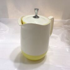 Vintage Vacron  Pitcher Yellow With Metal Handle 9” picture