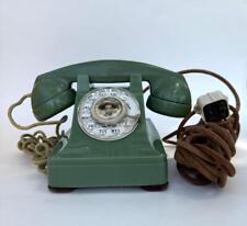 Art Deco 1940s Bell Western Electric 302 Green Rotary Dial Telephone Original picture