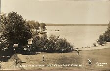 RPPC Eagle River Wisconsin Everett Golf Club Green Real Photo Postcard c1930 picture