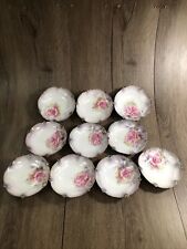 Set Of 10 Vintage RS Prussia Royal Vienna Floral Small Berry Fruit Bowls picture