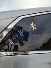 Set of 3 Dragonfly Vinyl Decals -  Windows Cars Trucks Laptops Lockers Glass Cup picture