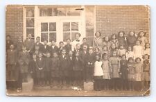 Postcard RPPC Photo School Boys Girls Teacher Period Attire c1910 AZO Potrait #2 picture