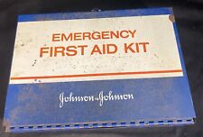 Johnson And Johnson Emergency First Aid Kit Metal Vintage&Contents picture