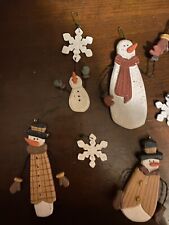 Vintage Timeless Treasures Snowman Christmas Ornament With Movable Metal Arms  picture