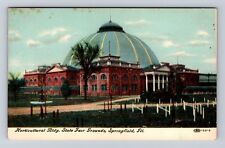 Springfield IL-Illinois, State Fair Grounds Horticultural Bldg. Vintage Postcard picture