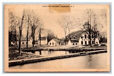 Caledonia, NY New York, State Fish Hatchery, White Border Postcard Posted 1942 picture