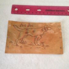 Vintage Tan Leather Dog Tooled Picture 5