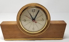 Duk-It McDonald Wood Clock Walnut Shelf Art Deco Buffalo Not Working picture