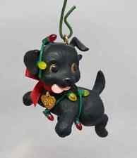 Hallmark Keepsake Christmas Ornament 1998 Puppy Love 8th In Series Dog Black Lab picture