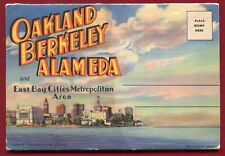 Oakland Berkeley Alameda California linen postcard folder  PF218 picture