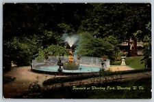 Wheeling, West Virginia - Fountain at Wheeling Park - Vintage Postcard - Posted picture