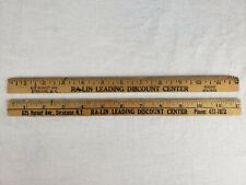 Vintage Syracuse NY Advertising Rulers Ra-lin Leading Discount Center Ruler Sign picture