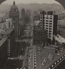 Market Street San Francisco CA to Twin Peaks distant Keystone Stereoview c1910 picture