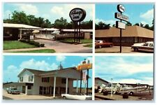 c1950's Village Inn Motel Karriage House Motel Hugo Oklahoma Multiview Postcard picture