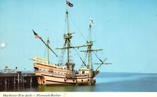 Vintage Postcard The Mayflower at Dock Plymouth Harbor Historic Massachusetts MA picture