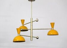 Handcrafted Inspired 3 Arm 3 Light Modern Mid Century Brass Chandelier Luminaire picture