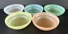 Vintage Tupperware #155 Cereal Bowls Pastel Colors Set of 5 picture