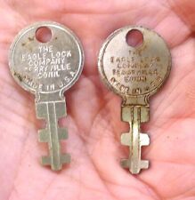 Two (2) Vintage Matching Eagle Lock Co Keys picture