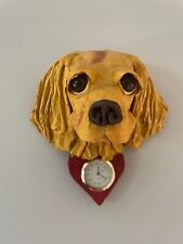 FB Fogg Dog Clock 3-D Sculpture Papier Mache Handmade Cocker Spaniel 111401 picture