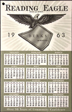 1963 Reading Eagle  Daily & Sunday READING PA Calendar Booklet Local Information picture