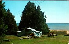1966, CAMPING, Harrisville State Park, HARRISVILLE, Michigan Postcard picture
