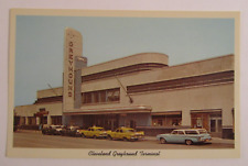 Postcard Greyhound Bus Terminal Cleveland Ohio OH Old Classic Cars Vintage picture