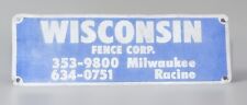 Vintage Original Tin Advertising Fence Company Sign picture