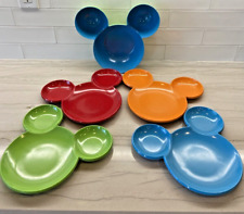 Zak Designs Disney Mickey Mouse Plates + Chip & Dip Bowl Melamine picture