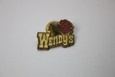 Vintage Wendy's Old Fashioned Hamburgers Red Rose Lapel Pin picture