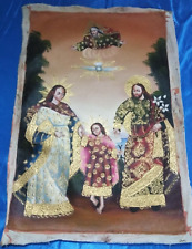 Handmade painting design holy family cusco 25 x 17 picture
