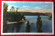 Lake Champlain and the Palisades from Basin Harbor Vermont Post Card Vintage picture