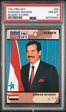 1991 Pro Set Desert Storm Saddam Hussein #69 PSA 8 picture