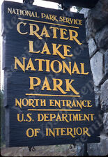 sl46  Original Slide 1959  Crater Lake National Park Sign Dept Interior 477a picture