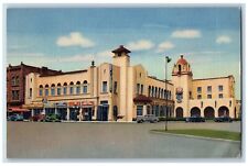 Las Vegas Nevada NV Postcard Hotel Meadows Stores Cars Scene 1945 Vintage Posted picture