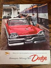 Vintage 1957 Dodge Swept Wing Car Sales Dealer Brochure ~ Automobile picture