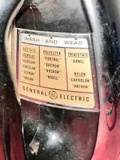 Vintage GE General Electric Clothes Steam Flat Iron Black Silver Made In USA picture