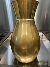 vintage mid century modern Ribbed Textured Vase 9” Tall (heavy) picture