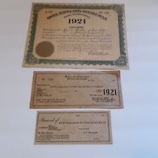 1921 License issued by State of Minnesota with Seal Stamp Provience Set of 3 picture