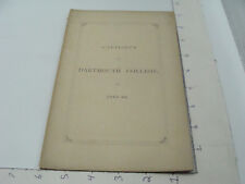ORIGINAL - DARTMOUTH COLLEGE --1865-66 CATALOG of OFFICERS & STUDENTS 48pgs  picture