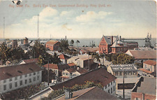 c.1910 Bird's Eye View Government Building Navy Yard etc. Key West FL post card picture