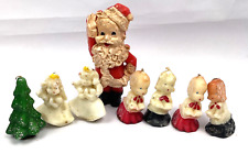 Vintage Gurley Christmas Candles Lot Carolers Angel Tree Santa Flaws picture