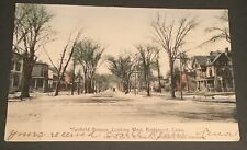 1907 Vintage Postcard Fairfield Avenue looking west houses Bridgeport CT picture