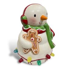 2010 Hallmark Keepsake Gumdrop Snowman Musical Light-up Ceramic Christmas Decor picture