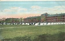 Vintage Postcard Fortress Monroe Virginia Soldiers Drilling Shelton Tents army picture