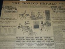 1911 NOVEMBER 25 THE BOSTON HERALD - HARVARD - YALE ELEVENS MEET TODAY - BH 192 picture