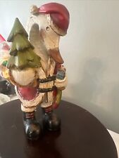 Christmas Duck Goose Folk Art Resin Faux Wood 5.5 InHoliday Christmas Tree Gifts picture